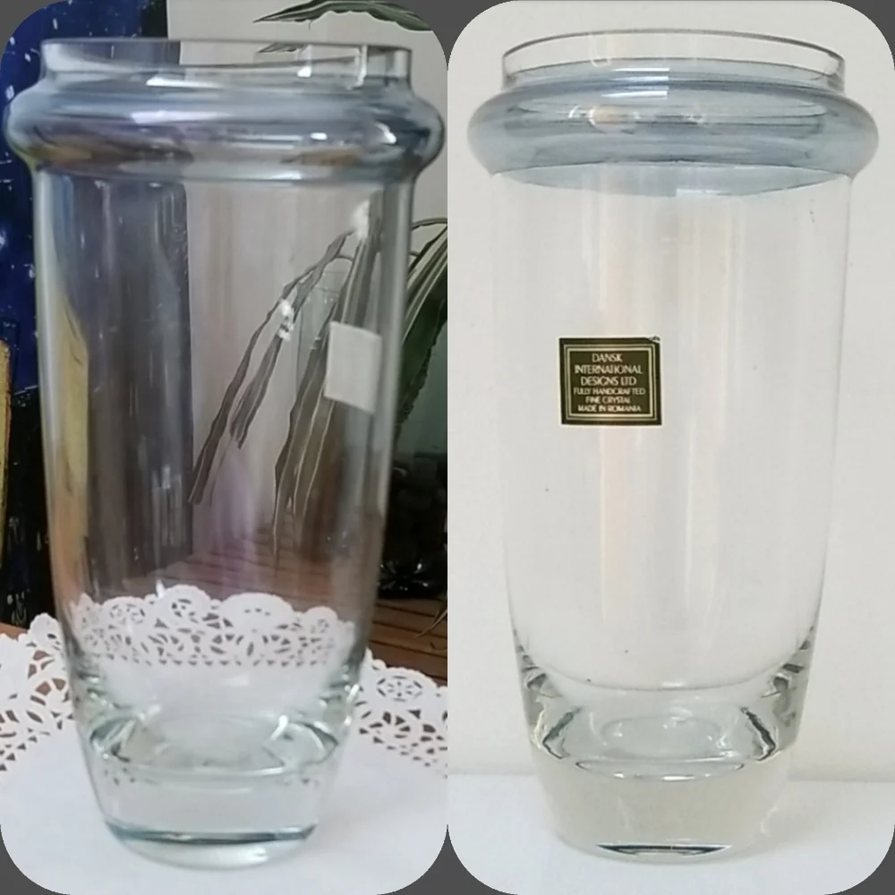 VTG Dansk Danish Modern Romanian Crystal Vase